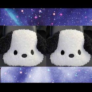 Fuzzy Pochacco Car Headrest Pillows Set